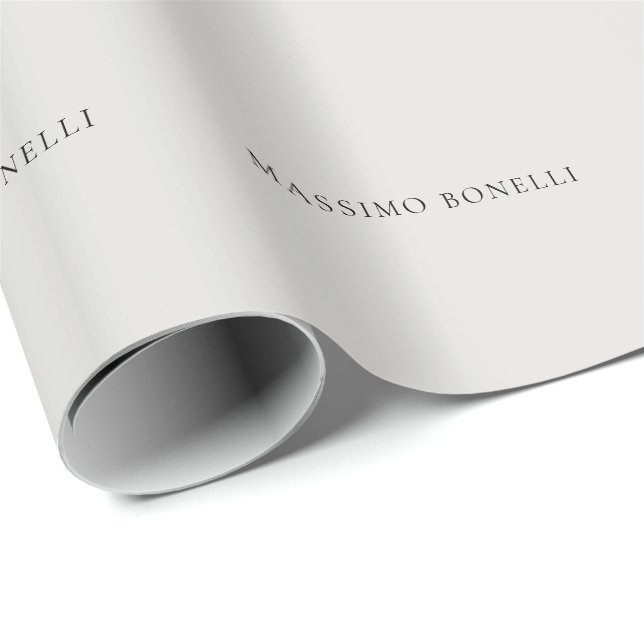Papel De Presente Platinum Grey Minimalist Plain Modern (Ponta do rolo)