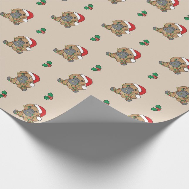 Papel De Presente Platypus Natal Animais de inverno no Platypus (Ponta)