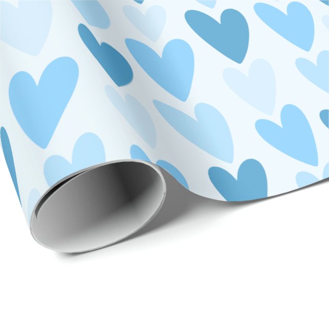 Papel De Presente Playful Hand-Drawn Heart Pattern (Ponta do rolo)