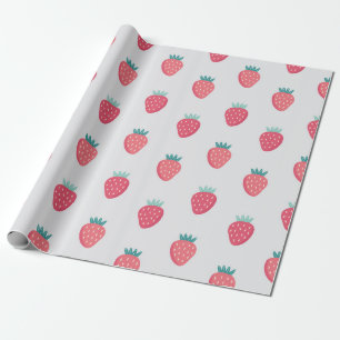 Papel De Presente Playful Strawberry