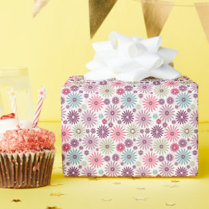 Papel De Presente plestel floral multicor