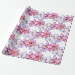 Papel De Presente Plumeria Floresce em Rosa