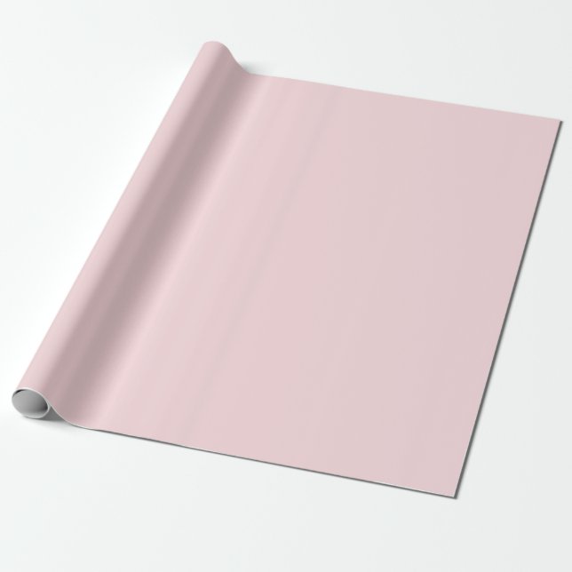Papel De Presente Pó Cor Sólida Rosa (Desenrolado)