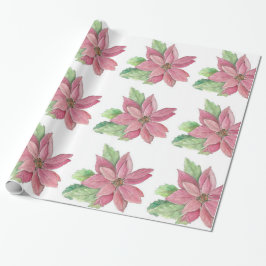 Papel De Presente Poinsettia