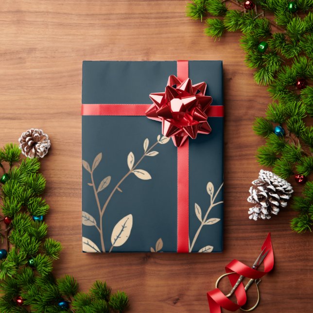 Papel De Presente Poinsettia Wrapping Paper (Presente de Natal)