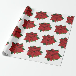 Papel De Presente Poinsettia Wrapping Paper
