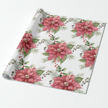 Poinsettia Wrapping Paper