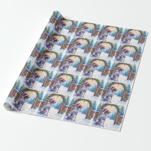 Papel De Presente Pointer Alemão de Cabelo Curto Porta Nevada Chapéu