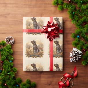Papel De Presente Pointer Alemão de Pelo Cabeludo
