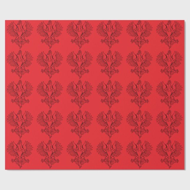 Papel De Presente Poland's White Eagle Contemporary State Emblem  (Aberto)