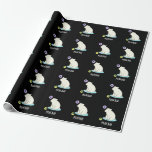 Papel De Presente Polar Bear Funny Science Pun Dark BG<br><div class="desc">Polar Bear Funny Science Pun apresenta um urso polar fofo com polos elétricos. Um presente engraçado para a família e amigos que amam ursos polares e trocadilhos.</div>