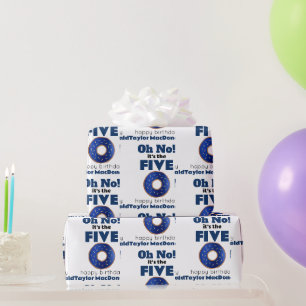 Papel De Presente Polícia Engraçada Donut 50º Aniversário