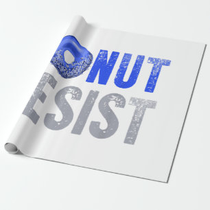 Papel De Presente Policial Shirt Thirt Blue Line Rosquinha Resist J