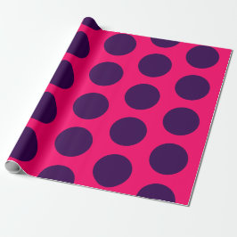 Papel De Presente Polka Dots purple hot pink birthday