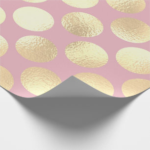 Papel De Presente Polka Grandes Pontos Rosa Rosa Rosa Rosa Pó Foxier