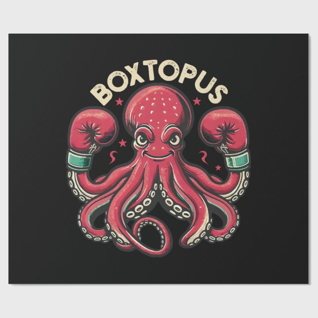 Papel De Presente Polvo de Boxe - Boxtopus (Aberto)