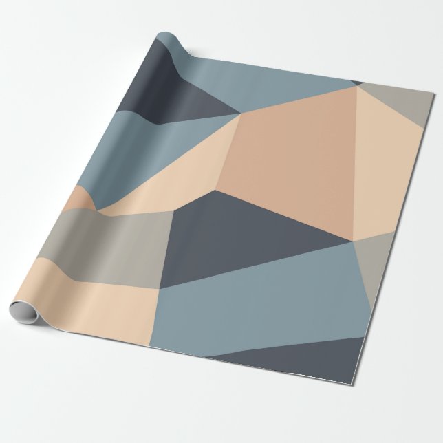 Papel De Presente Polygonal variegated seamless pattern. multi-color (Desenrolado)
