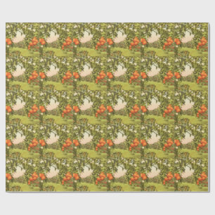 Papel De Presente Pomar de Laranja Vintage