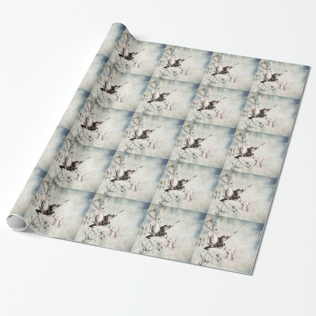 Papel De Presente Pombas (Desenrolado)