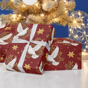 Papel De Presente Pombas Brancas