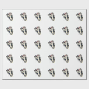 Papel De Presente Pônei Patriótico Com Óculos De Sol Desenho Vetoria