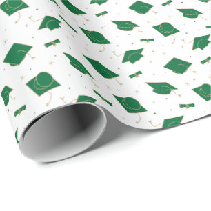 Papel De Presente Ponta do Boné de formatura verde