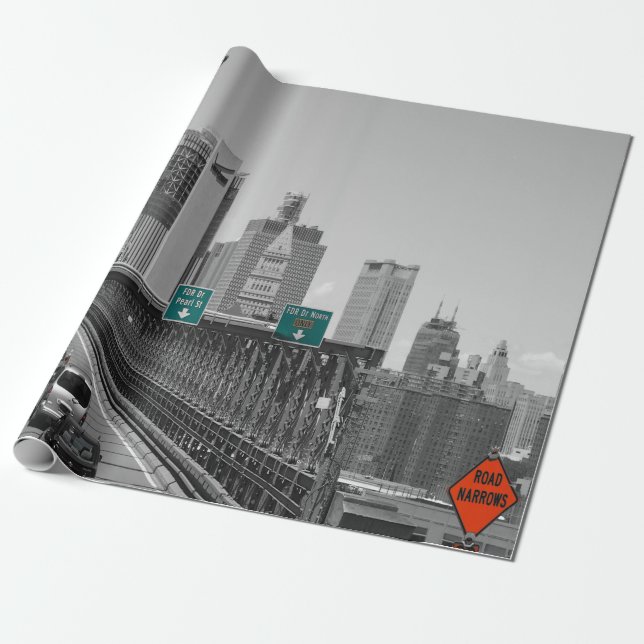 Papel De Presente Ponte Brooklyn (Desenrolado)