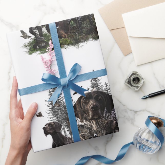 Papel De Presente Ponteiro alemão Shorthired (Presentear)