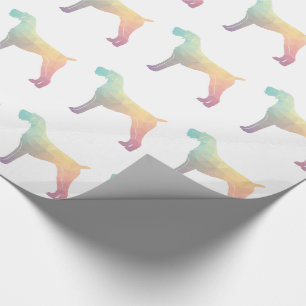 Papel De Presente Ponteiro alemão Wirehaired Geo Silhouette Pastel