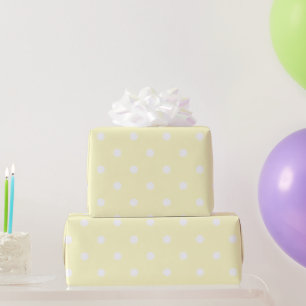 Papel De Presente Pontinhos Amarelos Bebê