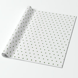 Papel De Presente Pontinhos verde e branco lindos l Aniversário