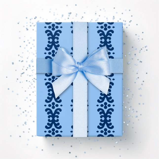 Papel De Presente Ponto de Rolagem em Azul Índigo (Criador carregado)