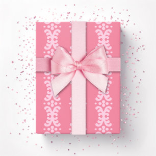 Papel De Presente Ponto de Rolagem em Rosa