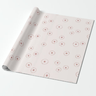 Papel De Presente Ponto Orgânico Abstrato Rosa Bege Claro