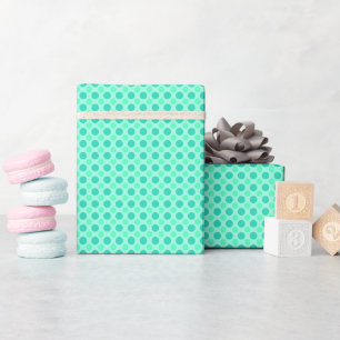 Papel De Presente Pontos azuis-verdes e aqua