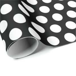 Papel De Presente Pontos brancos pretos