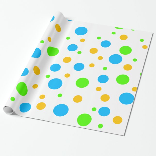 Papel De Presente Pontos brilhantes (Desenrolado)