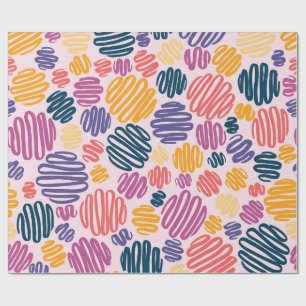 Papel De Presente Pontos coloridos contemporâneos