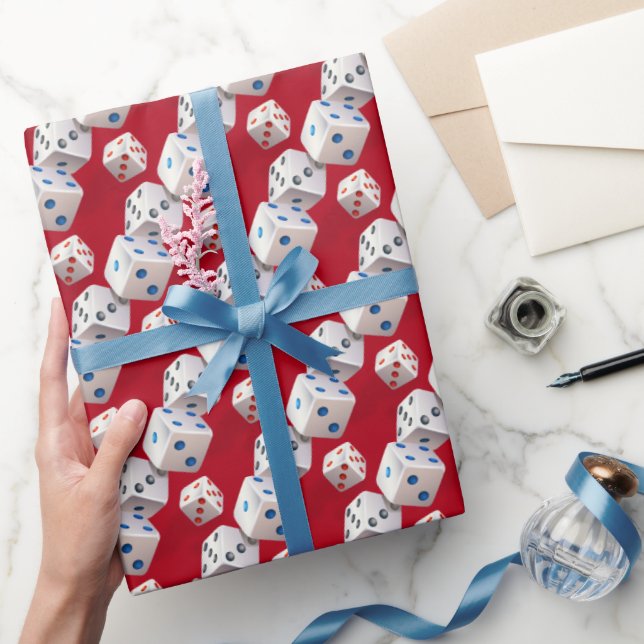 Papel De Presente Pontos Coloridos No Dice (Presentear)