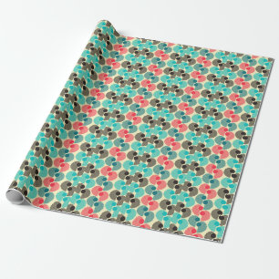 Papel De Presente Pontos coloridos: padrão uniforme de abstrato.
