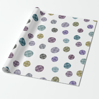 Papel De Presente Pontos de aquarela azul verde roxo Jennifer Large