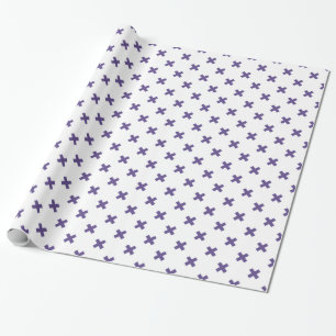 Papel De Presente Pontos de cruz ultravioleta em branco