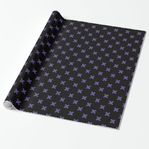 Papel De Presente Pontos de cruz ultravioleta em preto