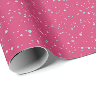 Papel De Presente Pontos de Pintura de Pastel, Cor-de-rosa, cor-de-r