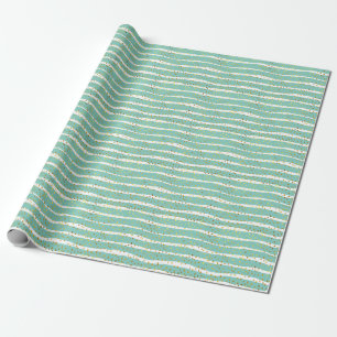 Papel De Presente Pontos e faixas do ouro: Padrão Elegante