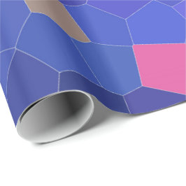 Papel De Presente Pontos em Azul e Turquesa - mosaico