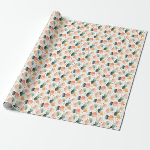 Papel De Presente Pontos Grandes e Pontos Pequenos em Branco-acinzen