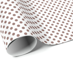 Papel De Presente Pontos Marrons de Conhaque em Branco