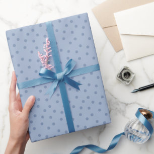 Papel De Presente Pontos Modernos 2 no Azul Claro