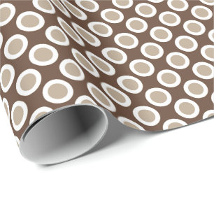 Papel De Presente Pontos retrorreflectores circulados, tons de tan
